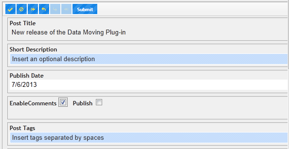 Data Moving Plug-in - Forms & Undo/Redo Stack